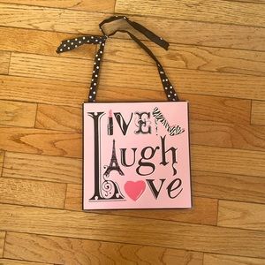 Parisian Live Love Laugh Home Decor Sign